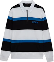 MICHAEL KORS FW22 Cotton Striped Colorblock Sweatshirt White CS250PJ5E2781 MICHAEL KORS FW22 Cotton Striped Colorblock Sweatshirt White CS250PJ5E2781