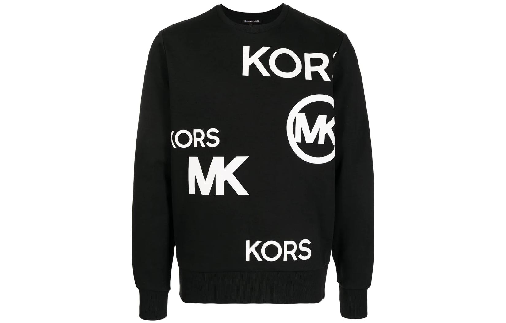 MICHAEL KORS FW22 Logo Print Pullover Sweatshirt White () CU250YN4NF-100