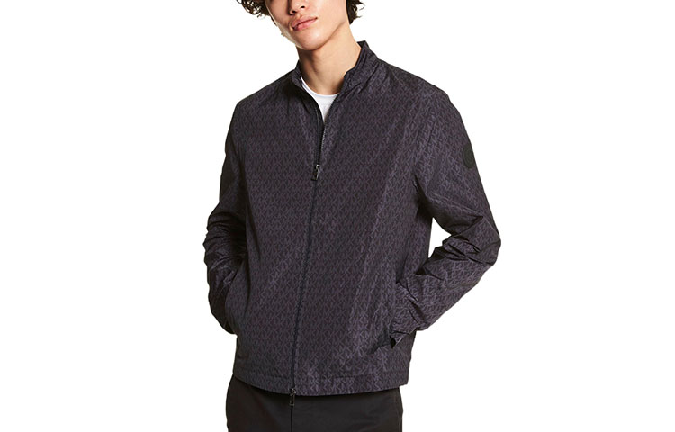 MICHAEL KORS FW22 Logo Stripe Hoodie Black CF2519Q5MF