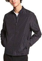 MICHAEL KORS FW22 Logo Print Zip-Up Jacket Black Fall Edition CU2203T2M9001 MICHAEL KORS FW22 Logo Print Zip-Up Jacket Black Fall Edition CU2203T2M9001