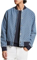 MICHAEL KORS FW22 Monogram Print Denim Blue Casual Jacket . CF2204V7XL-574 MICHAEL KORS FW22 Monogram Print Denim Blue Casual Jacket . CF2204V7XL-574
