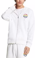 MICHAEL KORS FW22 Rainbow Pride Zip Hoodie Jacket White CU250ZZ4NF100 MICHAEL KORS FW22 Rainbow Pride Zip Hoodie Jacket White CU250ZZ4NF100