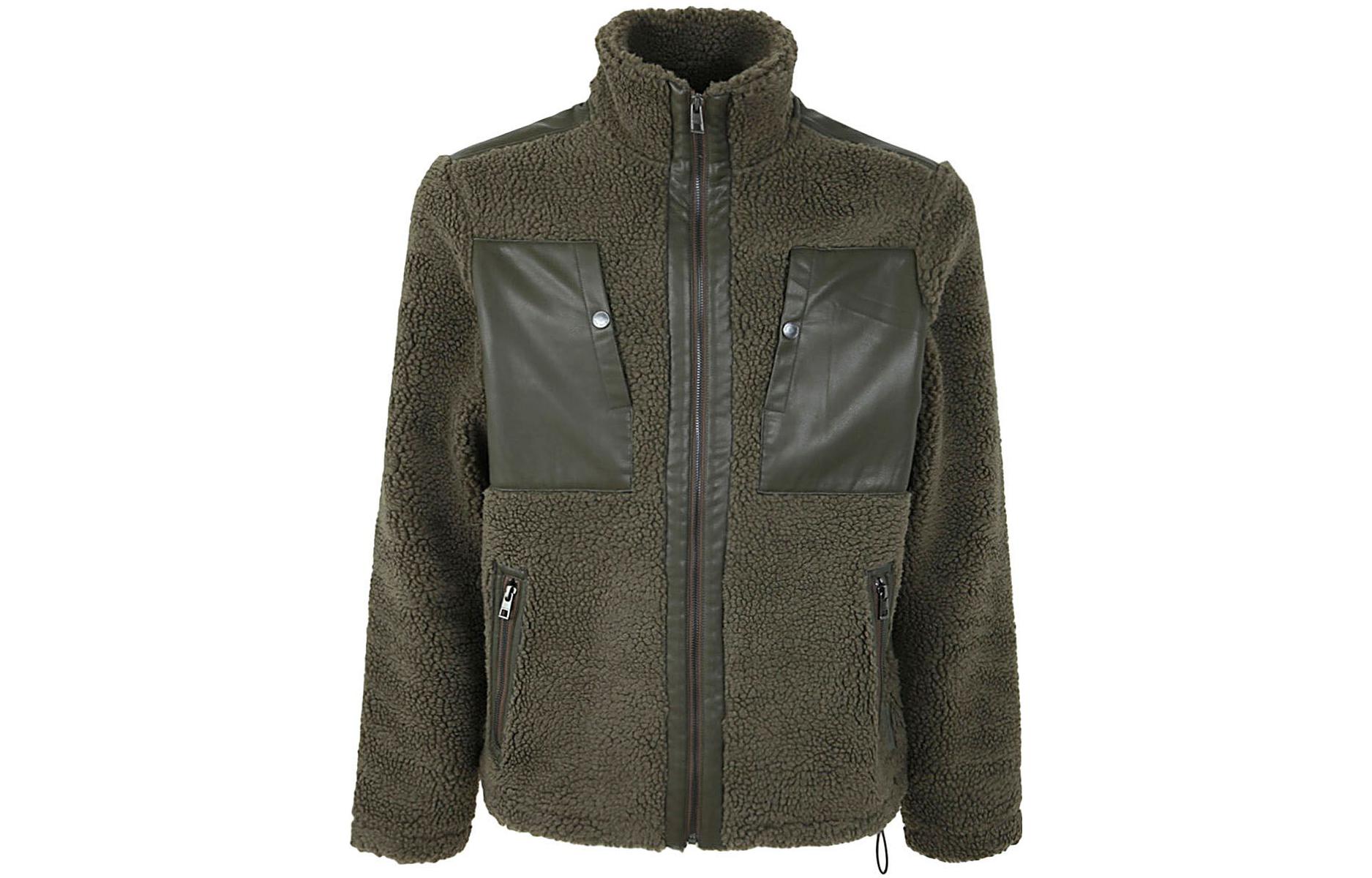 MICHAEL KORS FW23 Black Crocodile Embossed Leather Bomber Jacket CH3800ZAKH-0001