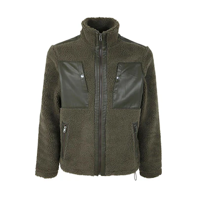 MICHAEL KORS FW23 Black Crocodile Embossed Leather Bomber Jacket CH3800ZAKH-0001