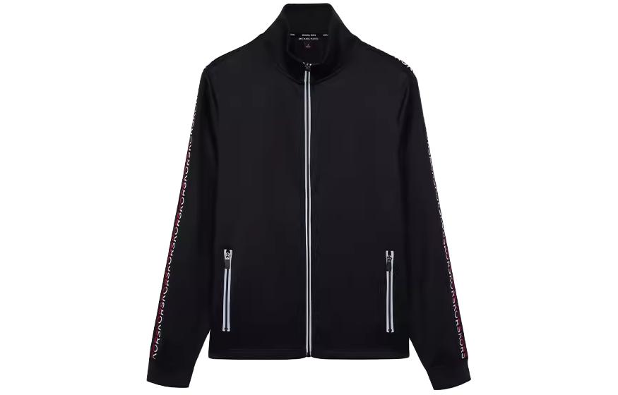 Order 迈克高仕 FW23 黑色字母条纹拉链宽松夹克 OR150IQ4GE-001