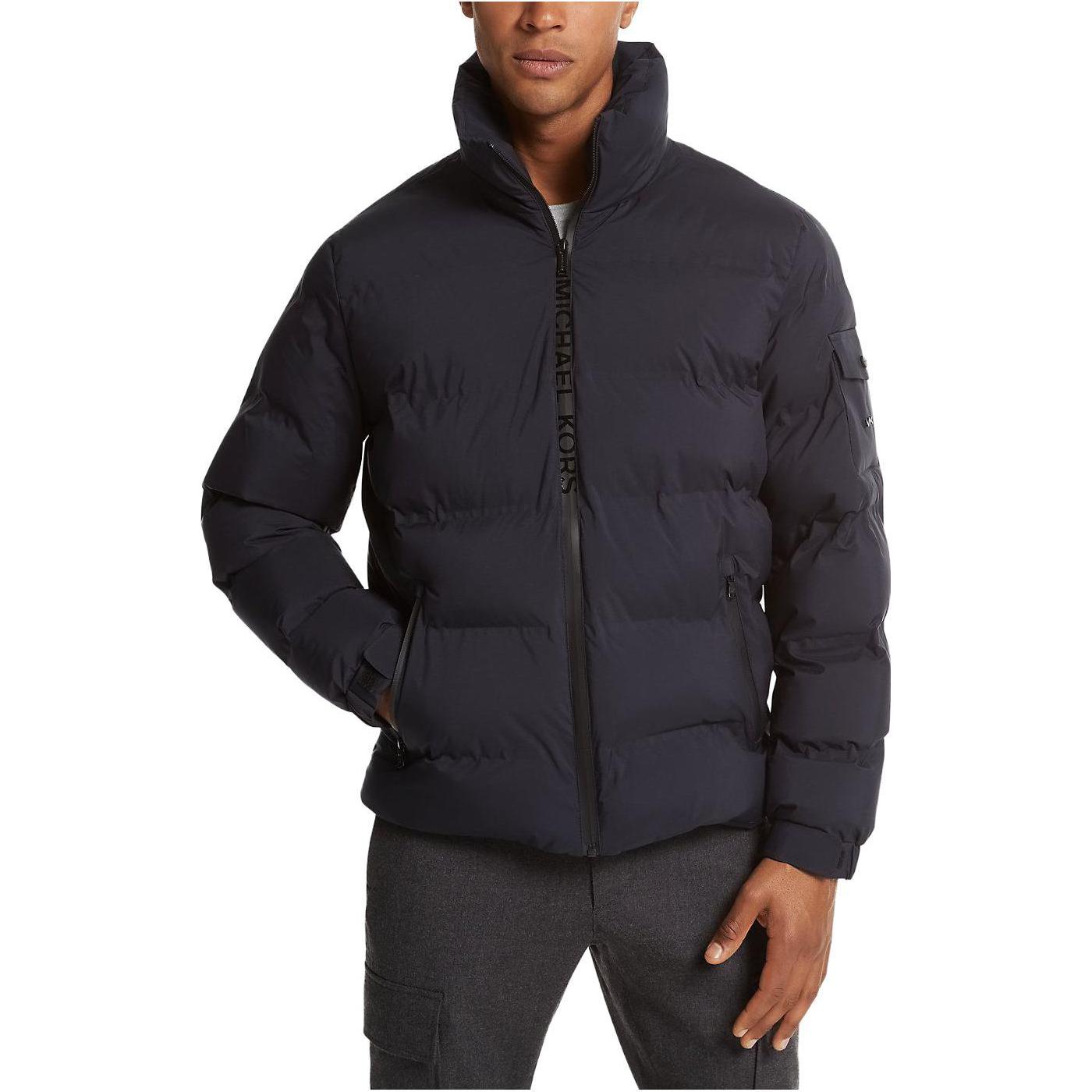 MICHAEL KORS FW23 Embroidered Logo Cotton Terry Zip-Up Hoodie Orange CR150KP4NF-0671