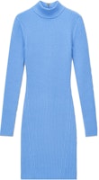 Michael Kors FW23 Solid Color Slim Fit Long Sleeve Dress Blue MF381U46V1-476 Michael Kors FW23 Solid Color Slim Fit Long Sleeve Dress Blue MF381U46V1-476