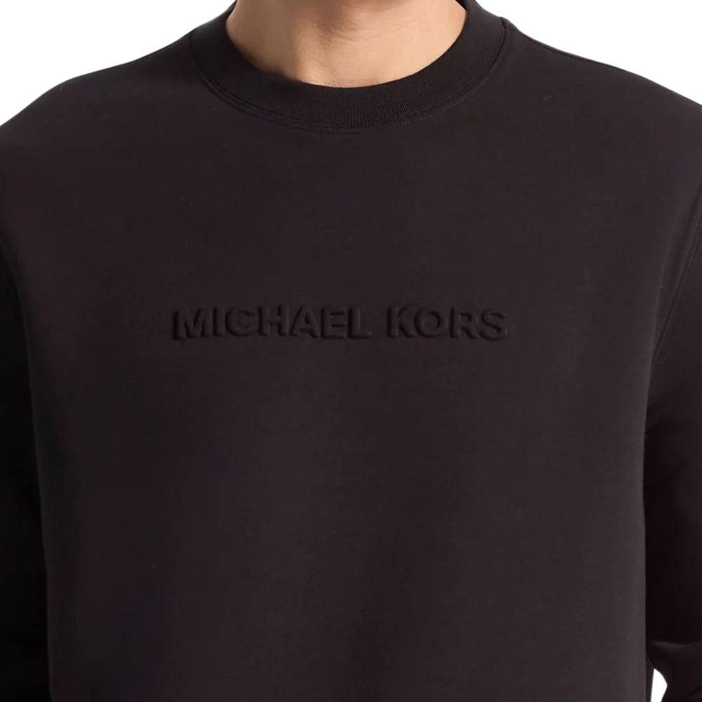 Shop 迈克高仕 FW24 黑色字母印花长袖卫衣 CF4528J5MF-001