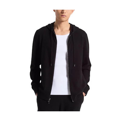 Michael Kors FW24 Solid Color Drawstring Zip Hoodie Unisex UF460FCH5R-001