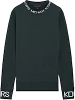 MICHAEL KORS Green Logo Print Crewneck Long-Sleeve Sweatshirt OU150595MF-704 MICHAEL KORS Green Logo Print Crewneck Long-Sleeve Sweatshirt OU150595MF-704