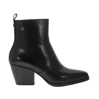 MICHAEL KORS Harlow Leather Ankle Boot 'Black'