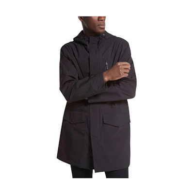 MICHAEL KORS Kells Water-Resistant Jacket Black Full-Zip Stand Collar MC21654-0001
