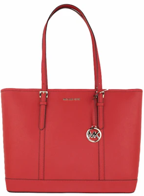 迈克·科尔斯 Jet Set 大号拉链托特包 红色 Buy 迈克·科尔斯 Jet Set 大号拉链托特包 红色