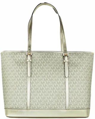 迈克高仕Jet Set Pale Gold大型拉链托特包 Lookbook 迈克高仕Jet Set Pale Gold大型拉链托特包