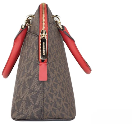 迈克·科尔斯Jet Set中号棕色标志性火焰手提包 Order 迈克·科尔斯Jet Set中号棕色标志性火焰手提包