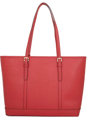 迈克高仕Jet Set中号翻盖拉链手提包火红色 Order 迈克高仕Jet Set中号翻盖拉链手提包火红色