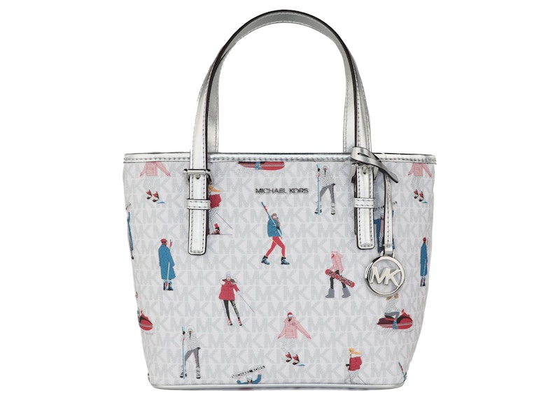 Buy Michael Kors Jet Set Bolso Tote XS Blanco Brillante/Multicolor