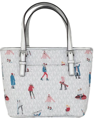 Michael Kors Jet Set Bolso Tote XS Blanco Brillante/Multicolor Lookbook Michael Kors Jet Set Bolso Tote XS Blanco Brillante/Multicolor