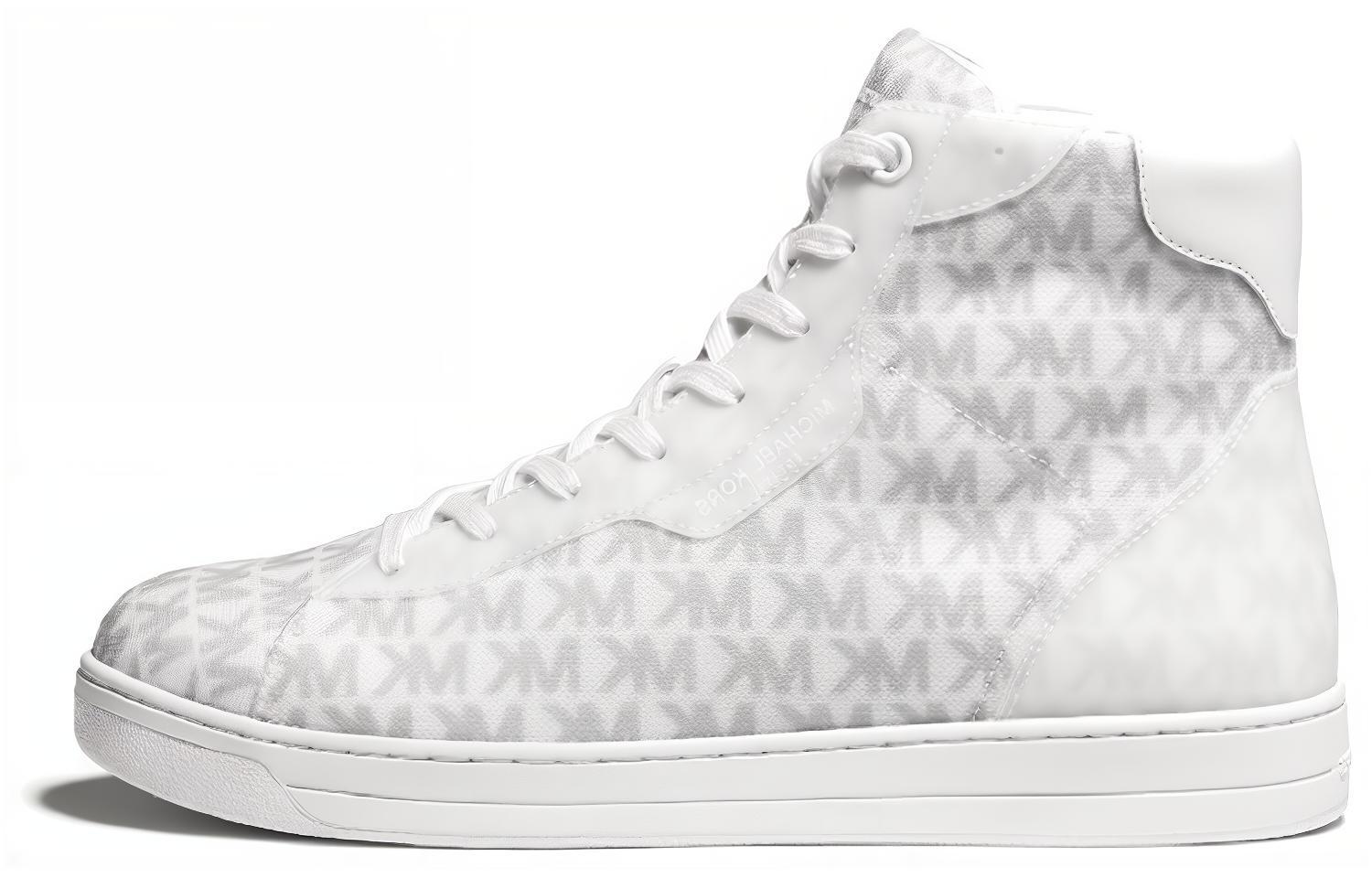 MICHAEL KORS Keating High Top 'Logo Print White'