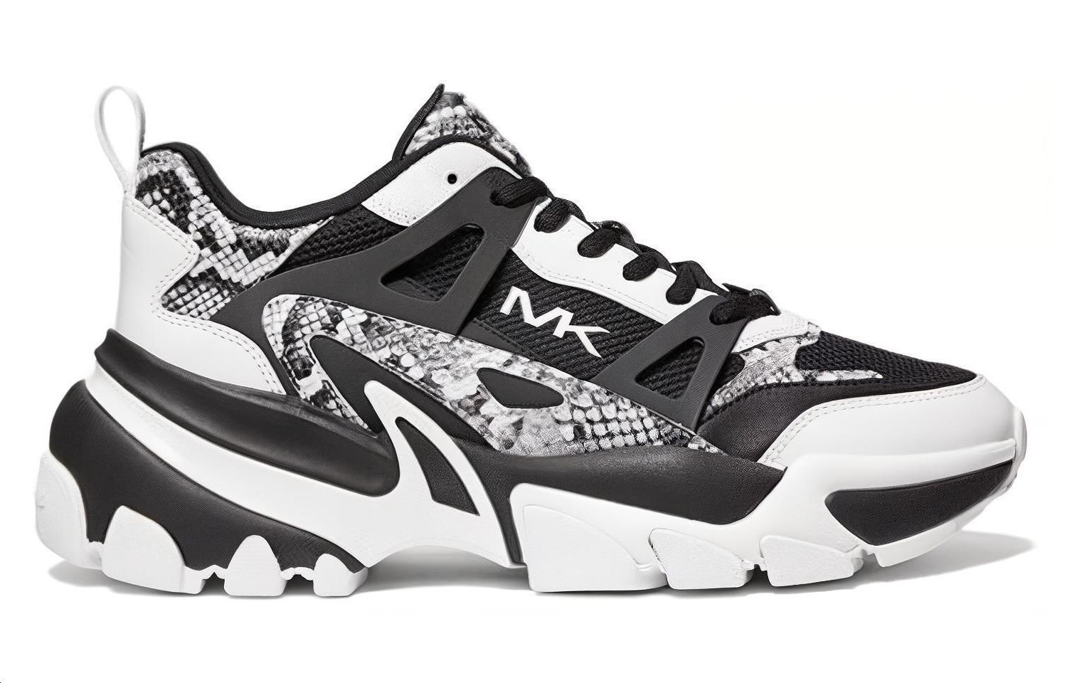 MICHAEL KORS Leather Round Toe Low-Top 'Black White' 圖 2