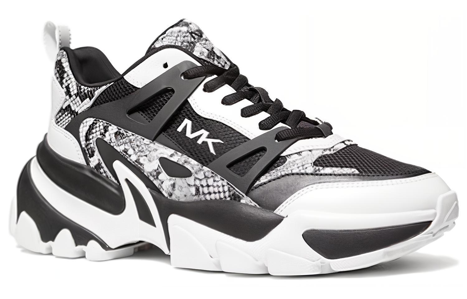 MICHAEL KORS Leather Round Toe Low-Top 'Black White' 圖 3