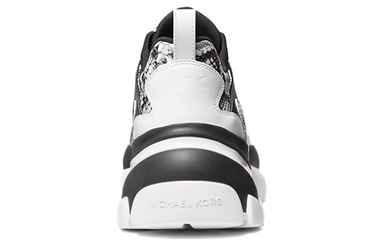 MICHAEL KORS Leather Round Toe Low-Top 'Black White' 圖 5