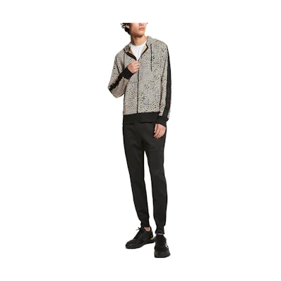 MICHAEL KORS Letter Print Pullover Hoodie with Long Sleeves CF2517T1X4665