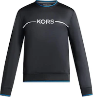 MICHAEL KORS Logo Print Crewneck Black Sweatshirt - Casual Long Sleeve CS451V34GE-001 MICHAEL KORS Logo Print Crewneck Black Sweatshirt - Casual Long Sleeve CS451V34GE-001