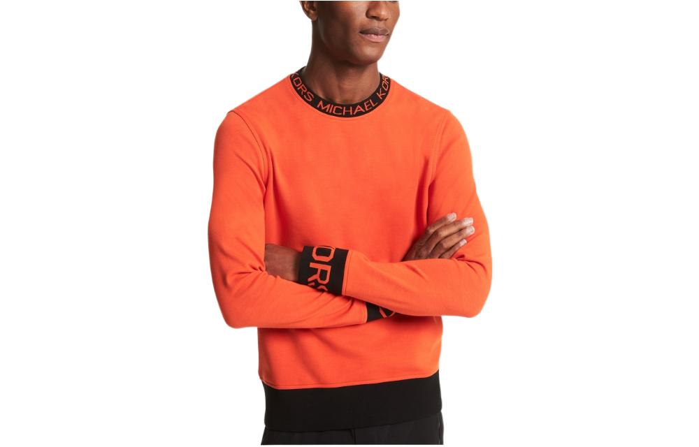 MICHAEL KORS Logo Print Fleece Sweatshirt Unisex Grey MS1501I23G-036