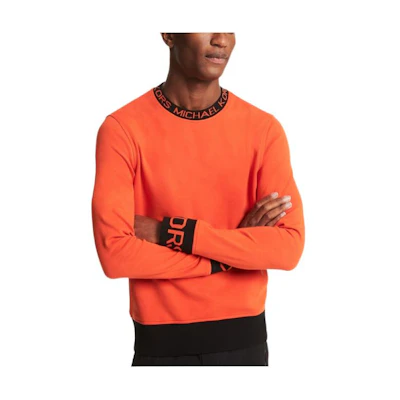 MICHAEL KORS Logo Print Fleece Sweatshirt Unisex Grey MS1501I23G-036