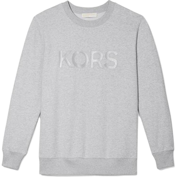 MICHAEL KORS Logo Print Fleece Sweatshirt Unisex Grey MS1501I23G-036