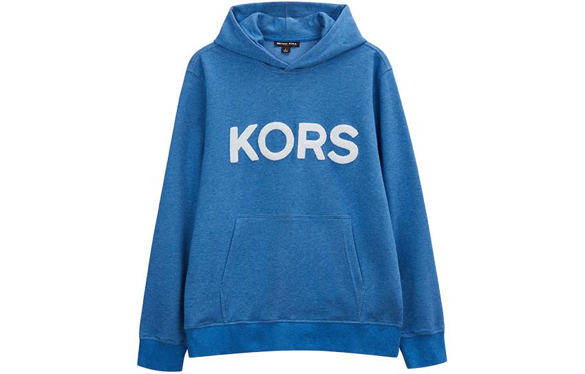 MICHAEL KORS Logo Print Navy Blue Crewneck Sweatshirt for Men CF351OX5MF-401