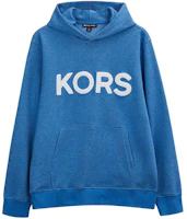 MICHAEL KORS Logo Print Hoodie Casual Long Sleeve Blue OF150DC5MF-583 MICHAEL KORS Logo Print Hoodie Casual Long Sleeve Blue OF150DC5MF-583