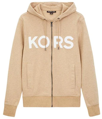 MICHAEL KORS Logo Print Zip-Up Hoodie in Camel OF1506Q5MF-254 Buy MICHAEL KORS Logo Print Zip-Up Hoodie in Camel OF1506Q5MF-254