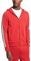 MICHAEL KORS Logo Tape Cotton Blend Zip-Up Hoodie Deep Red Jacket CU150865MF-0618 MICHAEL KORS Logo Tape Cotton Blend Zip-Up Hoodie Deep Red Jacket CU150865MF-0618
