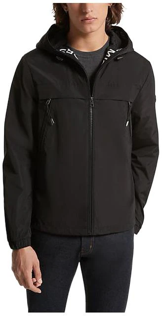 michael-kors-logo-tape-woven-windbreaker-jacket-black-mens-zip-hoodie-cs-3205-h67-f-0001