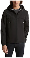 MICHAEL KORS Logo Tape Woven Windbreaker Jacket Black Mens Zip Hoodie CS3205H67F-0001 MICHAEL KORS Logo Tape Woven Windbreaker Jacket Black Mens Zip Hoodie CS3205H67F-0001