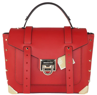 迈克高仕曼哈顿手提包中号烈焰红 Buy 迈克高仕曼哈顿手提包中号烈焰红