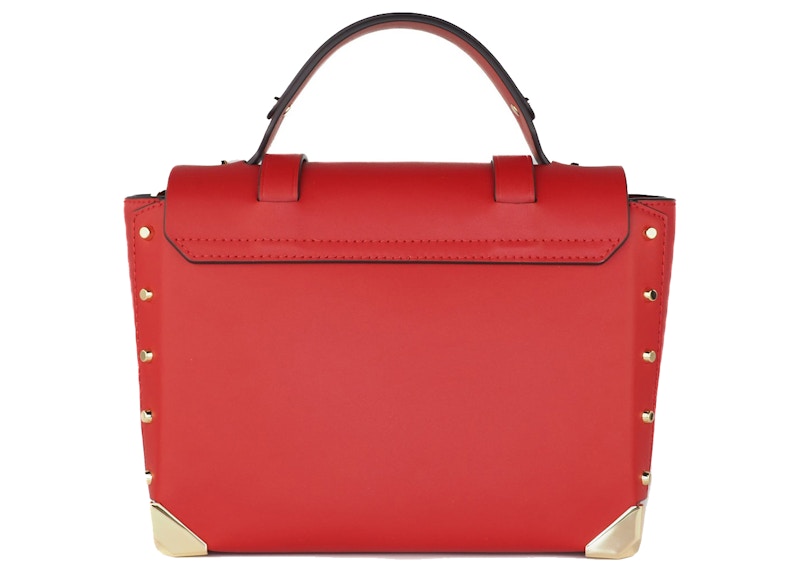 Lookbook 迈克高仕曼哈顿手提包中号烈焰红