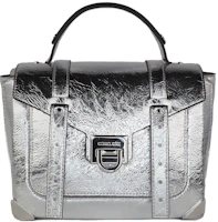Michael Kors Manhattan Top Handle Bag Medium Silver Michael Kors Manhattan Top Handle Bag Medium Silver