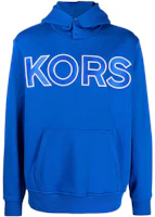 MICHAEL KORS Men’s Blue Loose-Fit Hoodie with Letter Print CS250QI95D514 MICHAEL KORS Men’s Blue Loose-Fit Hoodie with Letter Print CS250QI95D514