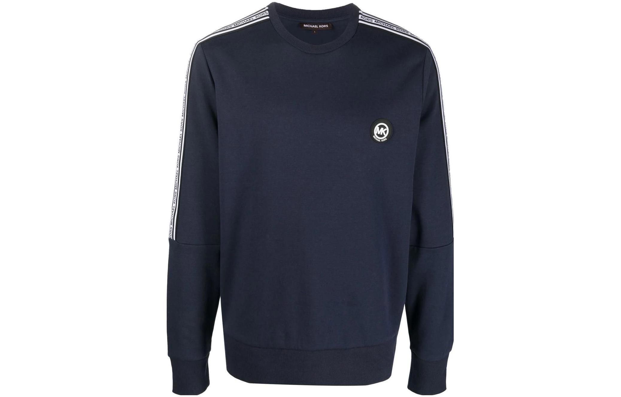 MICHAEL KORS Midnight Blue Crewneck Pullover Sweatshirt for Men CS250QA5MF401