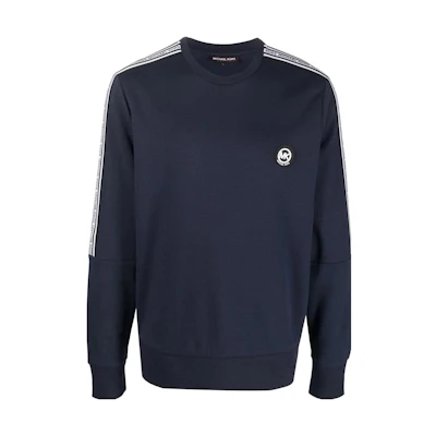 MICHAEL KORS Midnight Blue Logo Embroidered Crewneck Sweatshirt CF351LP5MF-0436