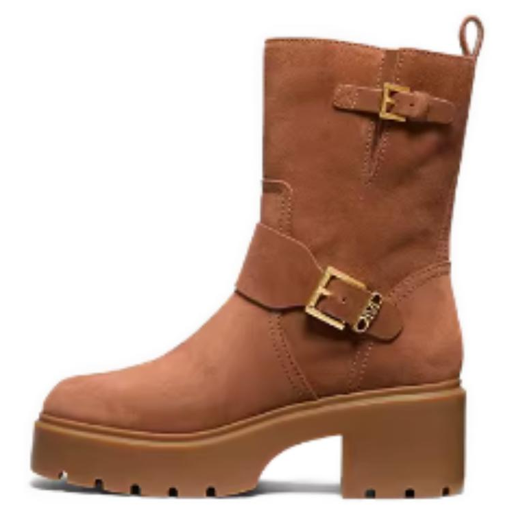 MICHAEL KORS MK Perry Boots 'Leather Round Toe Mid-Calf'