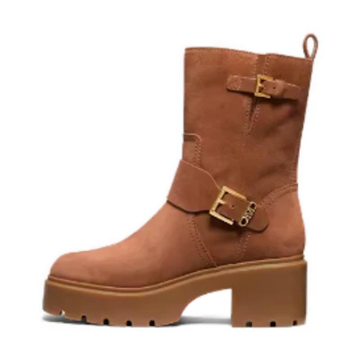 MICHAEL KORS MK Perry Boots 'Leather Round Toe Mid-Calf'