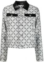 MICHAEL KORS MMK Monogram Short Shirt Jacket Unisex Light Gray MS3105L90S MICHAEL KORS MMK Monogram Short Shirt Jacket Unisex Light Gray MS3105L90S
