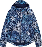 MICHAEL KORS Navy Blue Logo Print Zip-Up Hoodie Jacket OS2202I5JU401 MICHAEL KORS Navy Blue Logo Print Zip-Up Hoodie Jacket OS2202I5JU401