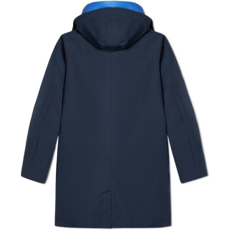 Lookbook 迈克高仕海军蓝拼色连帽中长款休闲夹克 MC6842WL0406