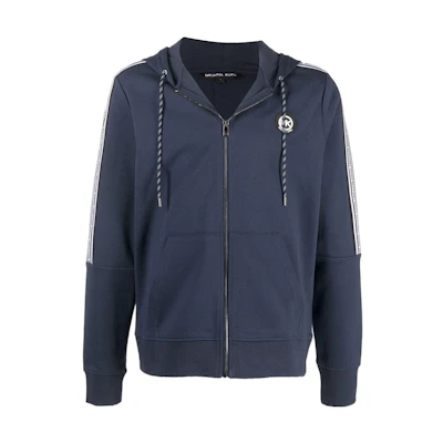 MICHAEL KORS Navy Logo Print Long Sleeve Jacket CR451PKA9Q-401