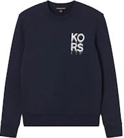 MICHAEL KORS Navy Pullover Sweatshirt with Logo Design OF3514Y4NF-401 MICHAEL KORS Navy Pullover Sweatshirt with Logo Design OF3514Y4NF-401